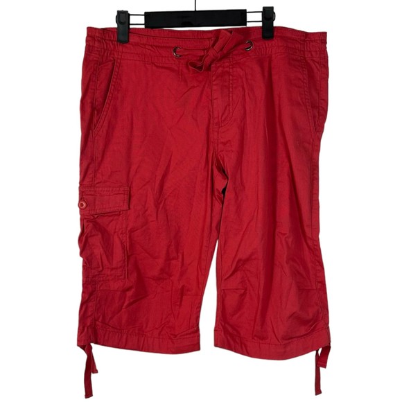 Prana Shorts Prana Emma Knicker Red Hiking Low Rise Pull On Cargo